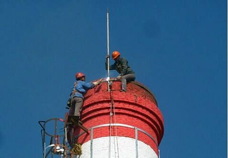 烟囱避雷针安装施工步骤