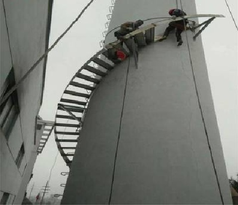 黄石烟囱旋转梯安装施工技术方案